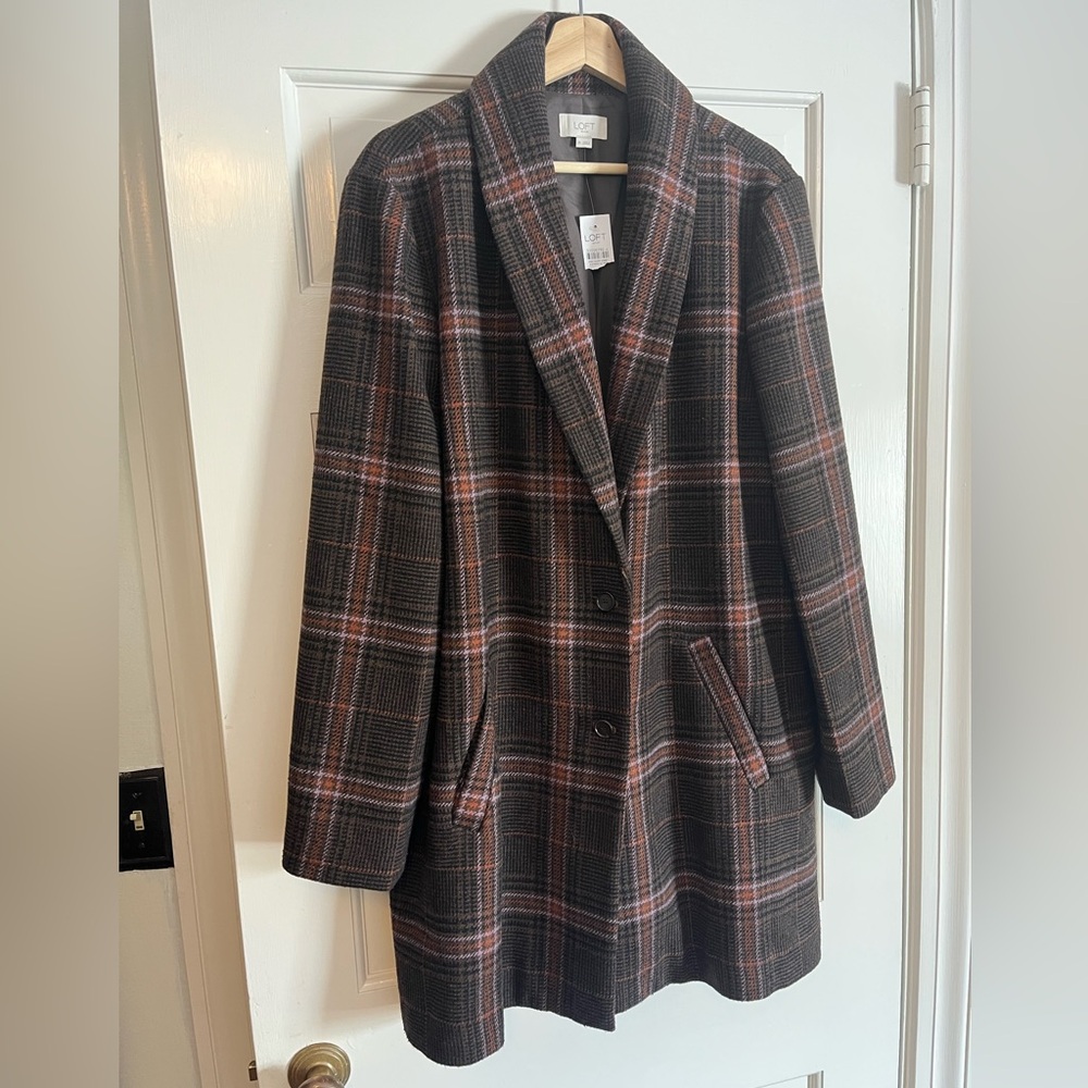 NWT LOFT plaid blazer jacket
